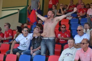 British fans also giving it large.