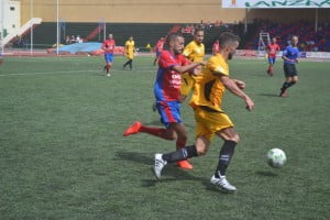 Midfielder Borja always working his socks off.