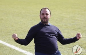 Adolfo Pérez showing the emotion which football is all about.